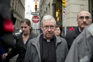 Clergy convicted of abuse leaves court as abuse victims lawyers 